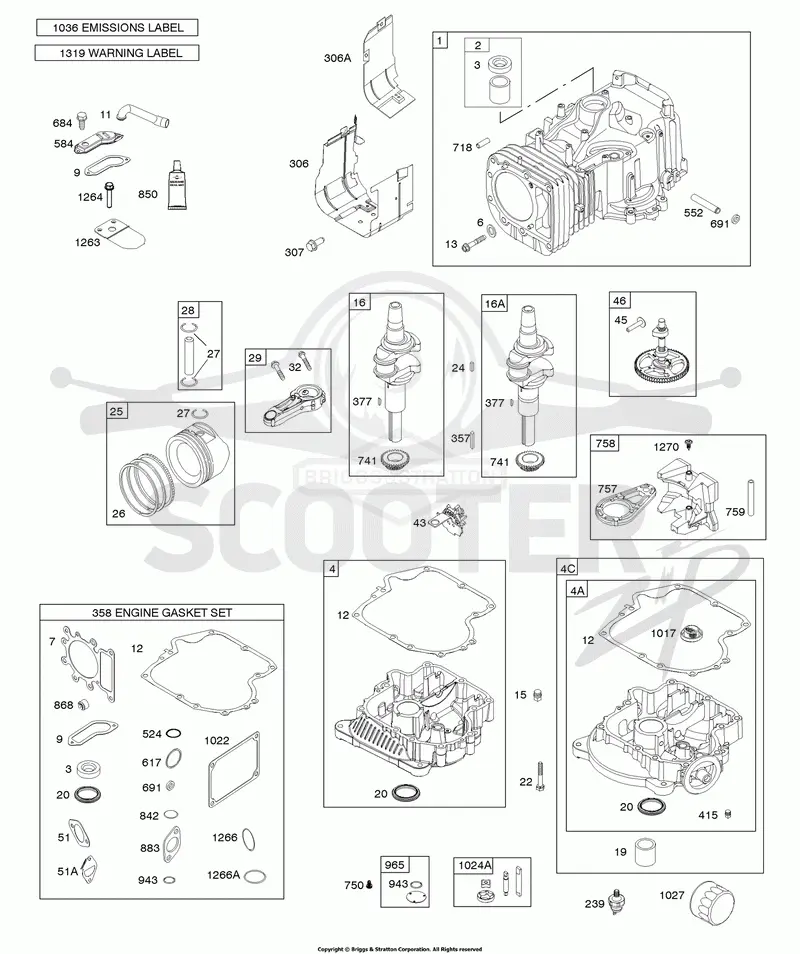 CAMSHAFT,CRANKSHAFT & COUNTER BALANCE, CYLINDER, ENGINE SUMP & BREATHER, LUBRICATION, PISTON, RINGS, CONNECTING ROD