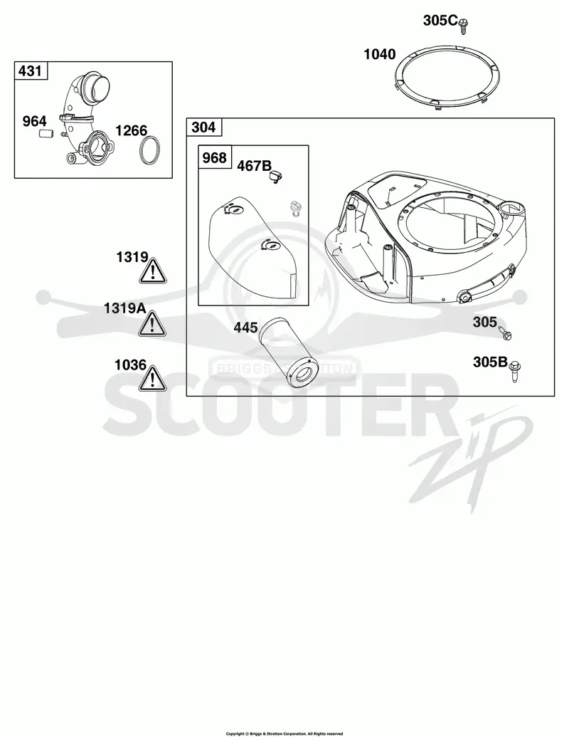 Blower Housing and Air Cleaner Group