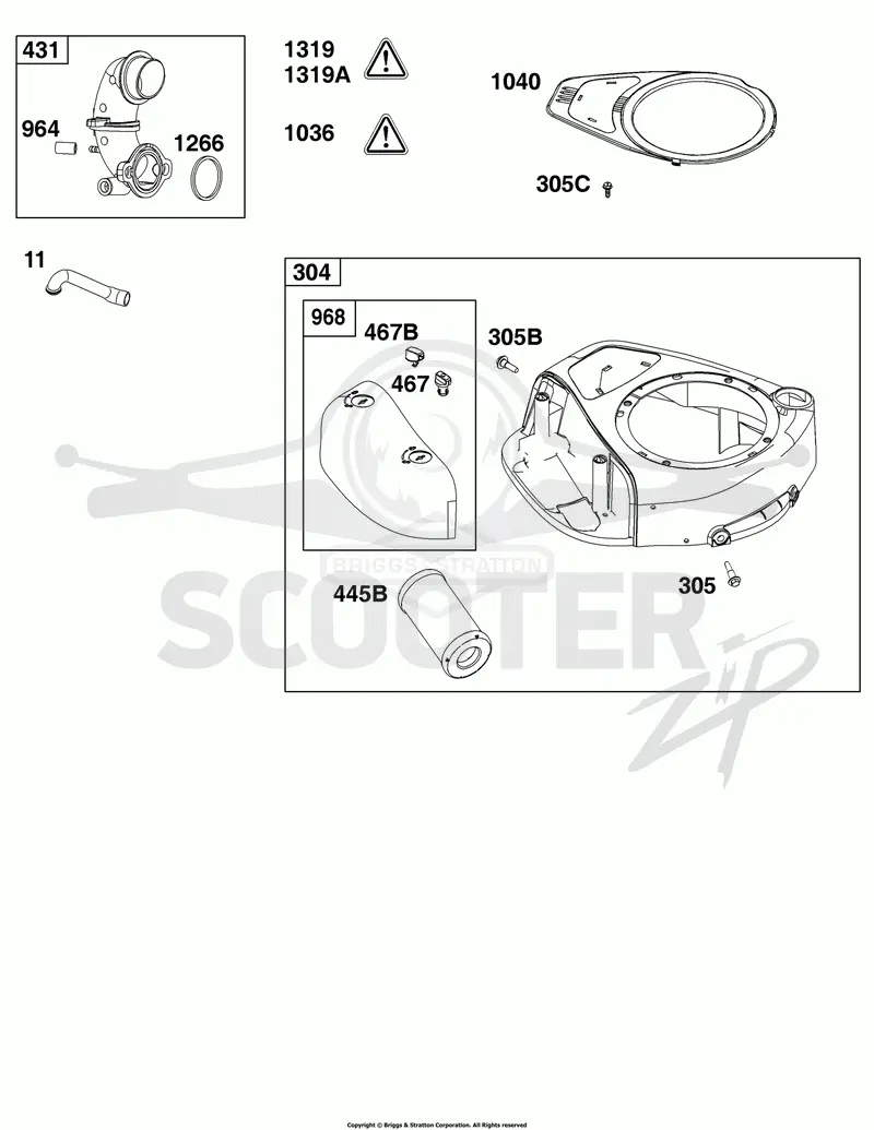 Blower Housing and Air Cleaner Group