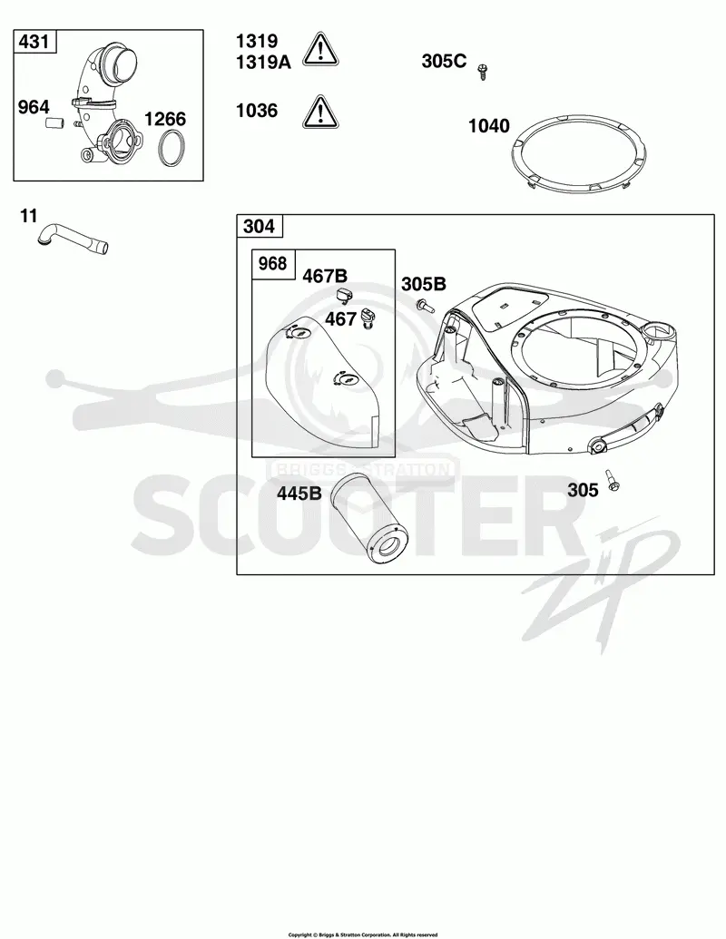 Blower Housing and Air Cleaner Group