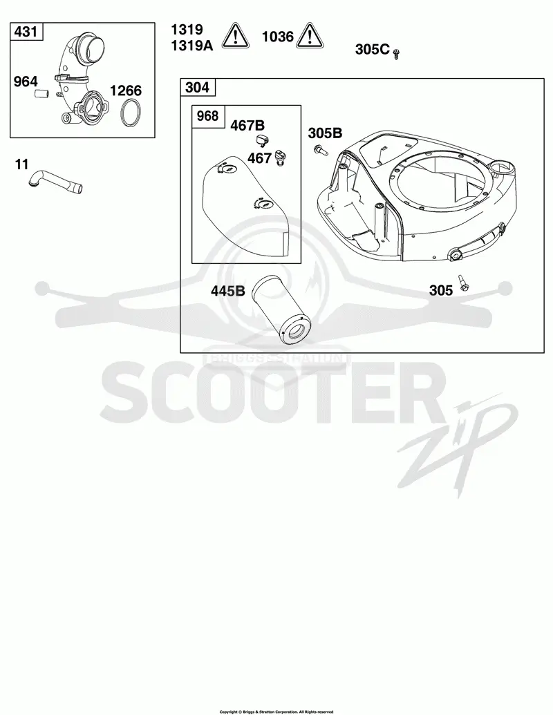 Blower Housing and Air Cleaner Group