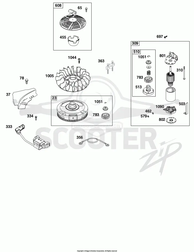 Flywheel, Ignition, and Starter Group