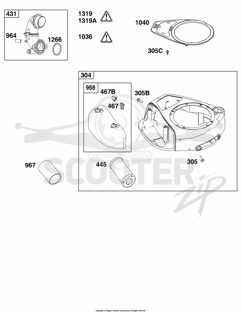 Blower Housing and Air Cleaner Group