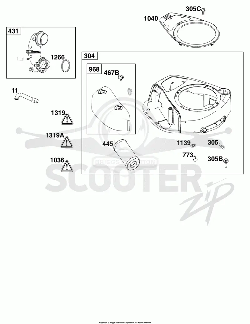 Blower Housing and Air Cleaner Group