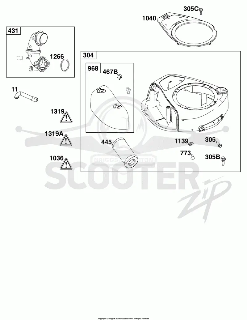 Blower Housing and Air Cleaner Group