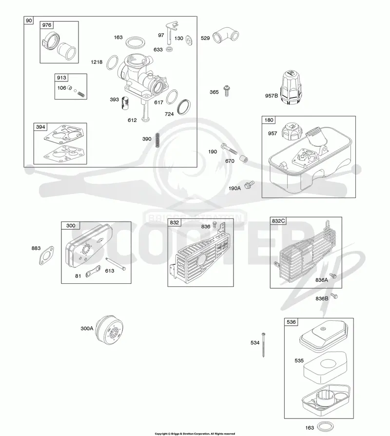 Air Cleaner, Carburetor, Exhaust System, Fuel Supply