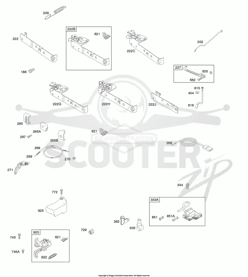 Brake, Controls, Governor Spring, Ignition
