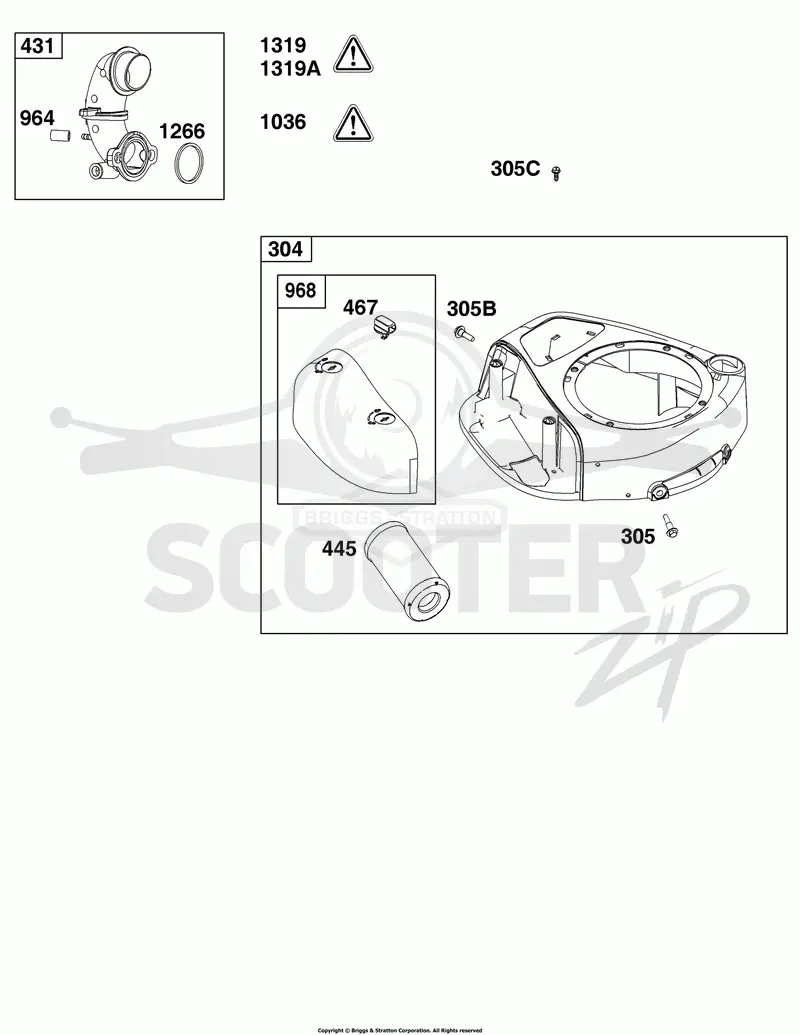 Blower Housing and Air Cleaner Group