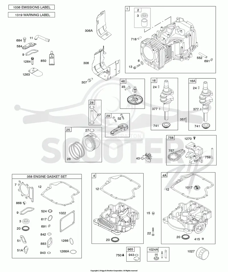CAMSHAFT,CRANKSHAFT & COUNTER BALANCE, CYLINDER, ENGINE SUMP & BREATHER, LUBRICATION, PISTON, RINGS, CONNECTING ROD