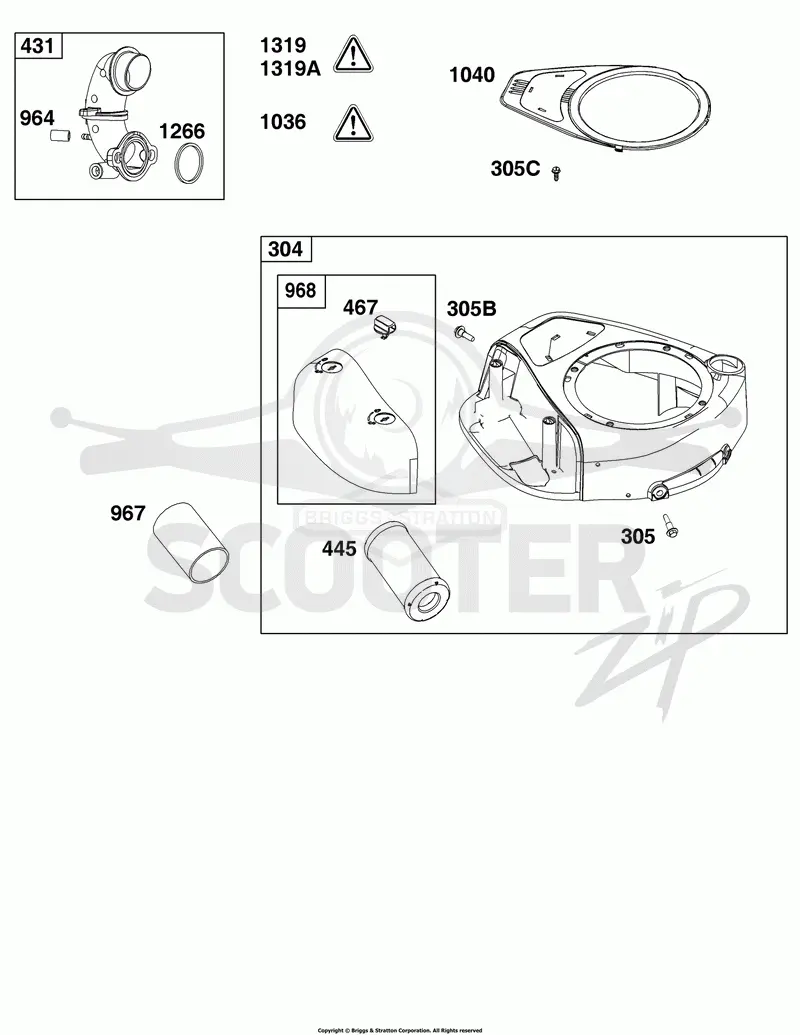 Blower Housing and Air Cleaner Group