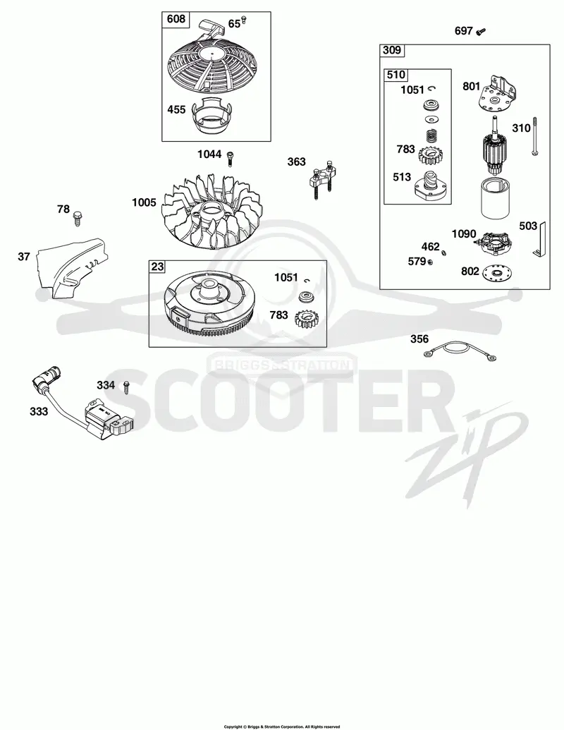Flywheel, Ignition, and Starter Group