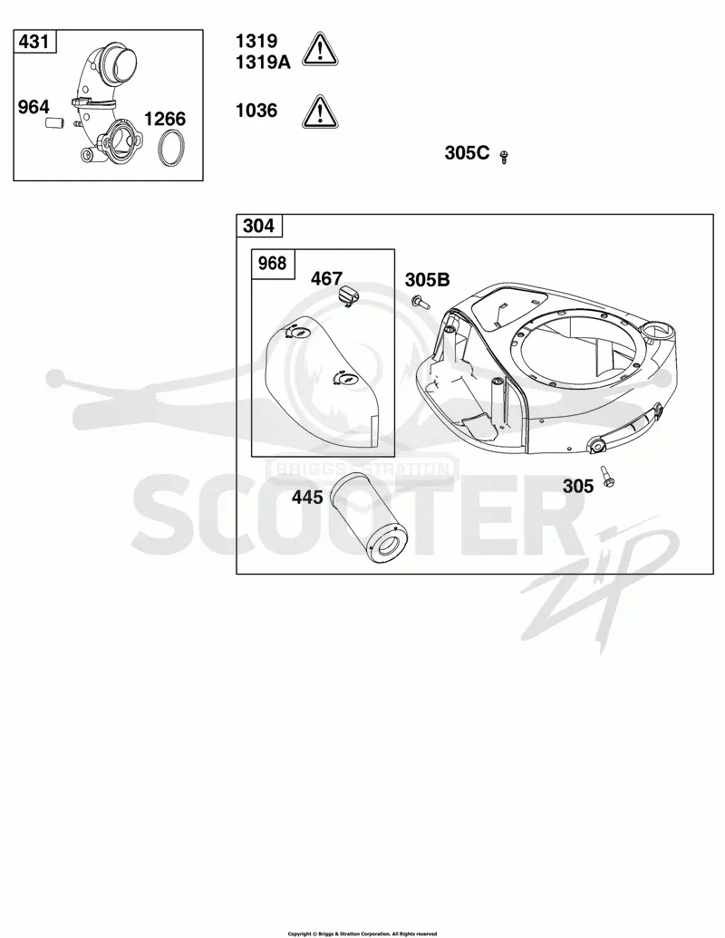 Blower Housing and Air Cleaner Group