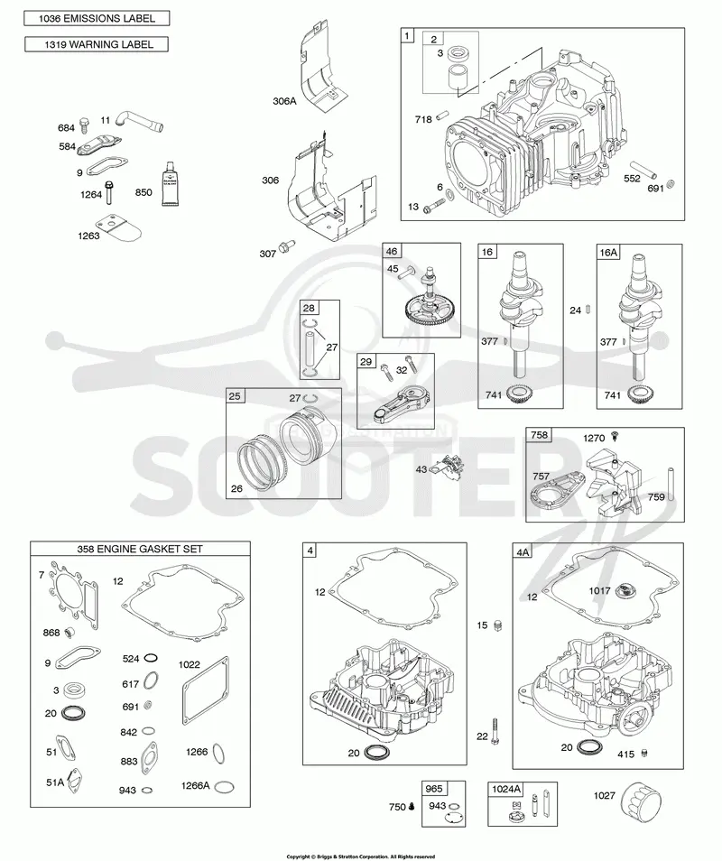 CAMSHAFT,CRANKSHAFT & COUNTER BALANCE, CYLINDER, ENGINE SUMP & BREATHER, LUBRICATION, PISTON, RINGS, CONNECTING ROD