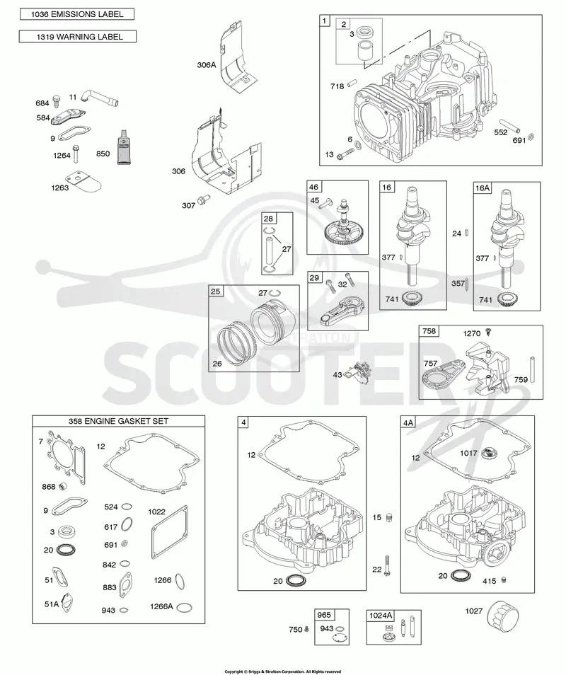 CAMSHAFT,CRANKSHAFT & COUNTER BALANCE, CYLINDER, ENGINE SUMP & BREATHER, LUBRICATION, PISTON, RINGS, CONNECTING ROD