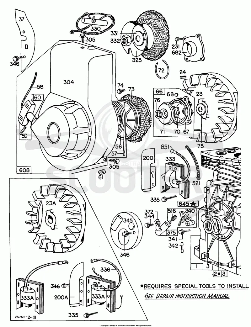 Blower Hsg,Flywheels,Rewinds