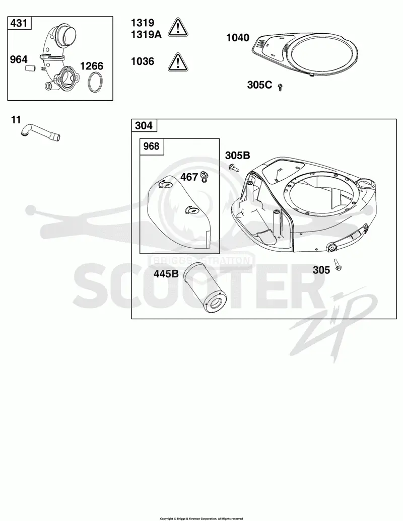 Blower Housing and Air Cleaner Group