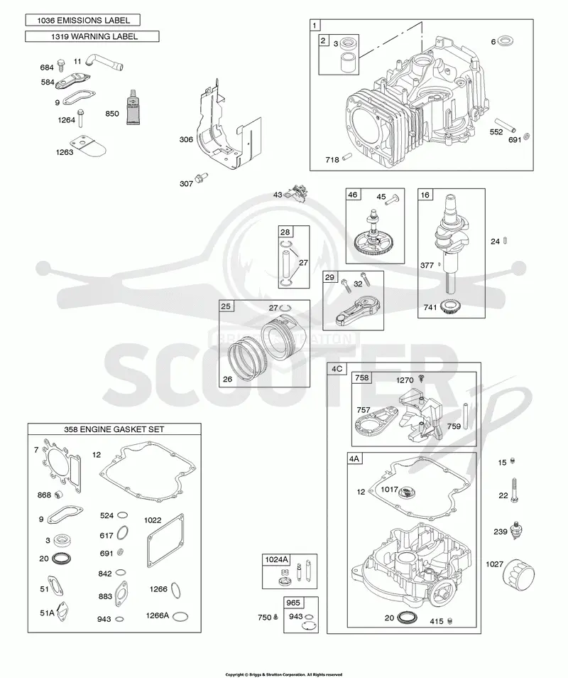 CAMSHAFT, CRANKSHAFT, CYLINDER, ENGINE SUMP, GASKET SET - ENGINE, LUBRICATION, PISTON, RINGS, CONNECTING ROD