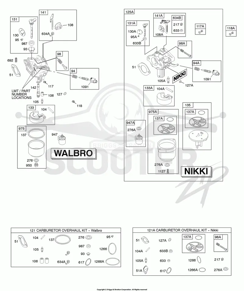 Carburetor - Walbro & Nikki, Kit - Carburetor Overhaul - Walbro & Nikki
