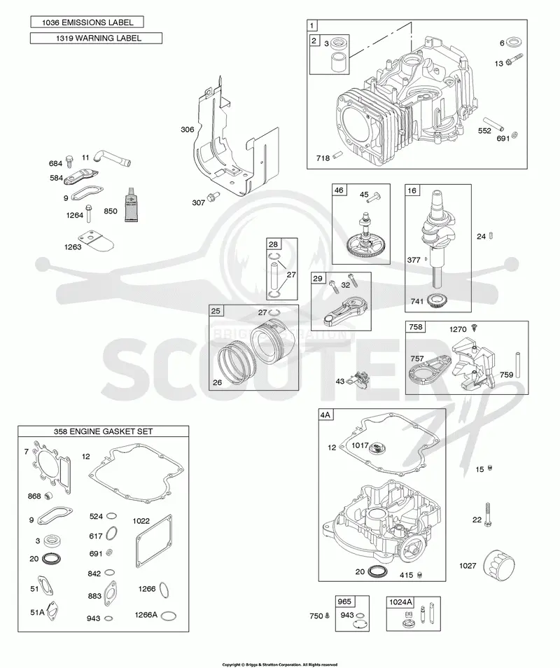 CAMSHAFT, CRANKSHAFT, CYLINDER, ENGINE SUMP, GASKET SET - ENGINE, PISTON, RINGS, CONNECTING ROD