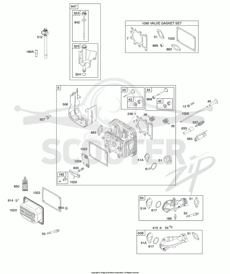CYLINDER HEAD, EXHAUST SYSTEM, GASKET SET - VALVE, LUBRICATION, VALVES
