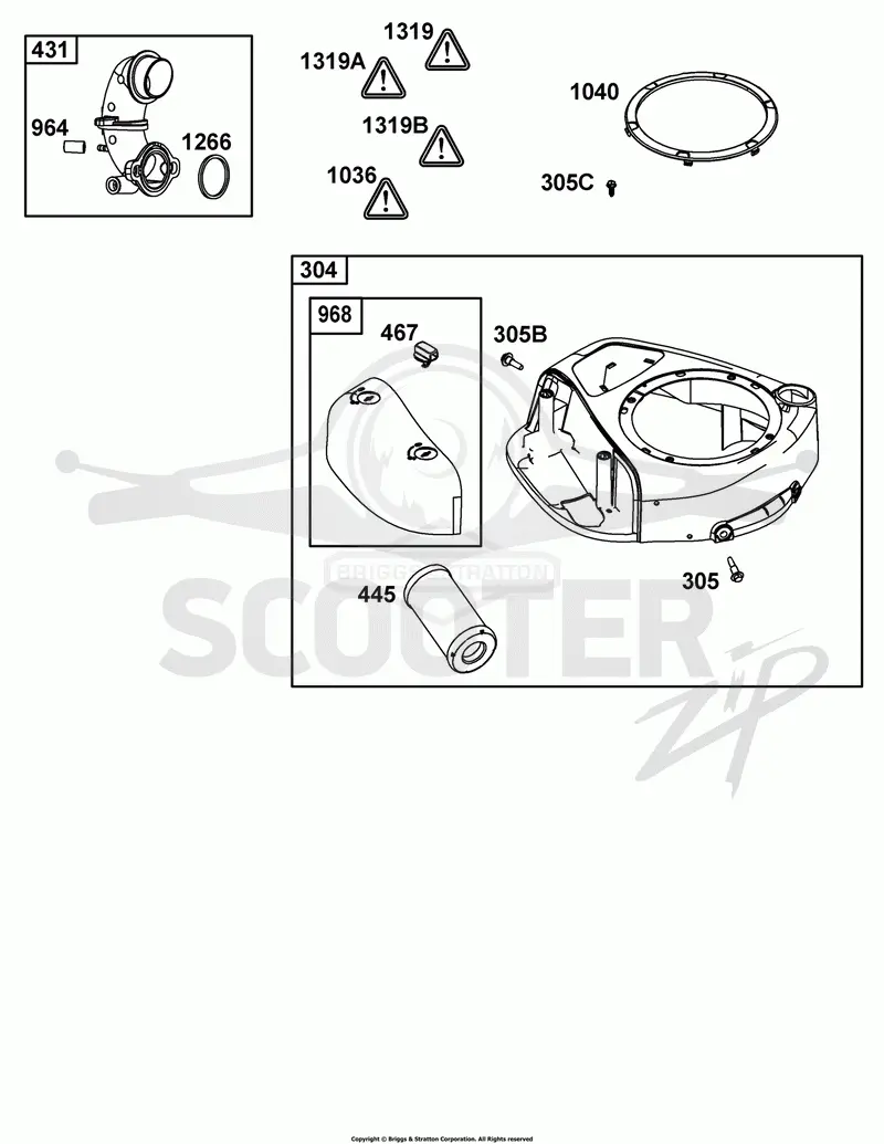 Blower Housing and Air Cleaner Group