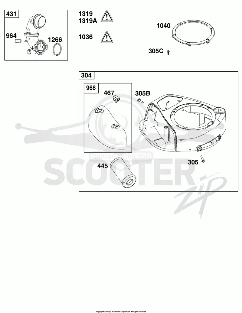 Blower Housing and Air Cleaner Group