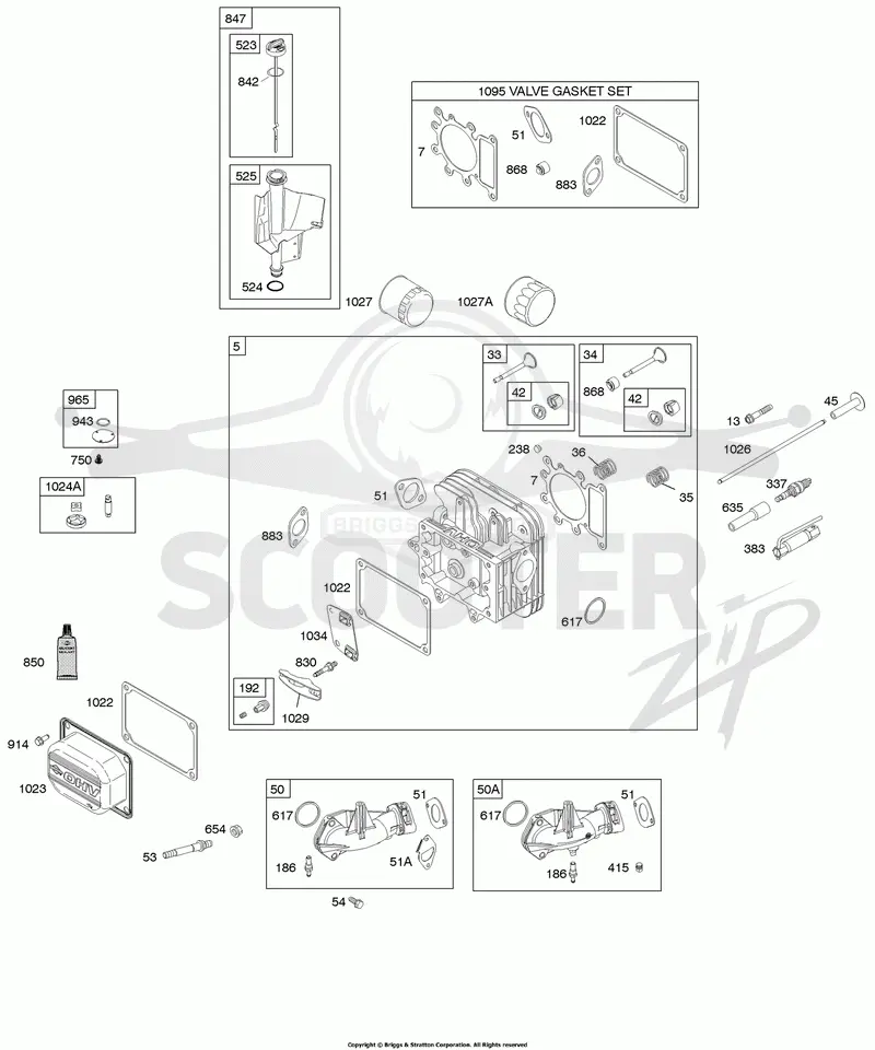 Cylinder Head, Gasket Set - Valve, Intake Manifold, Lubrication, Valves