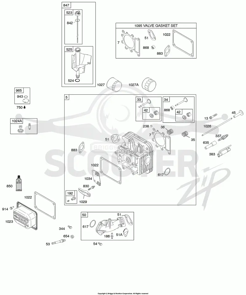 Cylinder Head, Gasket Set - Valve, Intake Manifold, Lubrication, Valves