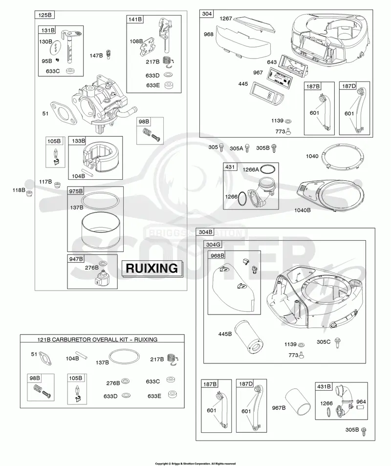 Air Cleaner, Blower Housing, Exhaust System, Fuel Supply
