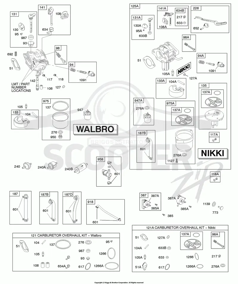 Carburetor - Walbro & Nikki, Fuel Supply, Kit - Carburetor Overhaul - Walbro & Nikki