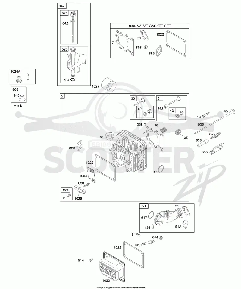 Cylinder Head, Gasket Set - Valve, Lubrication, Valves