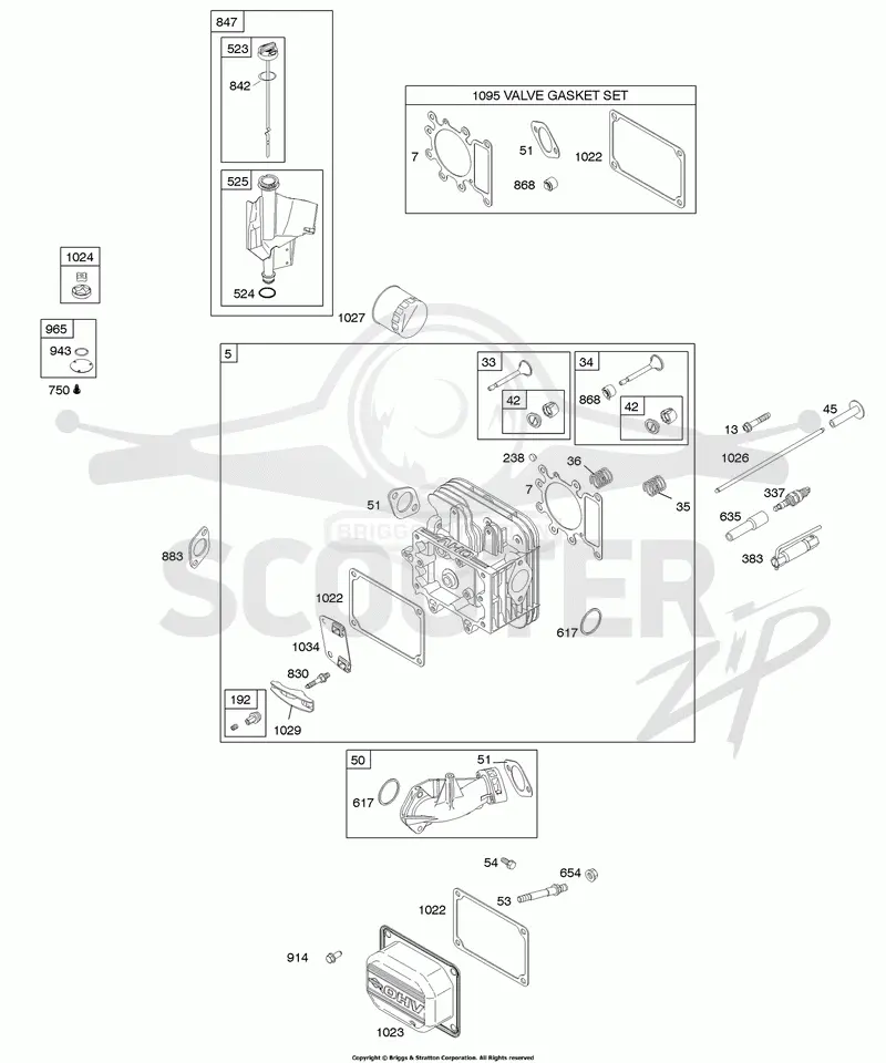 Cylinder Head, Gasket Set - Valve, Lubrication, Valves