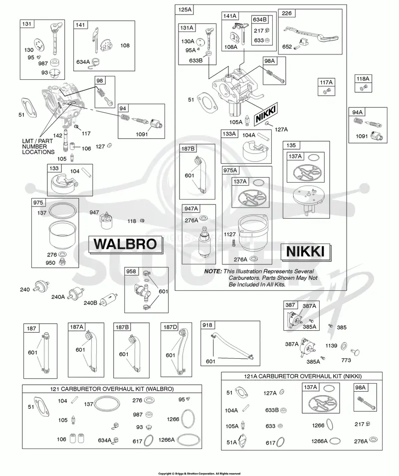 Carburetor - Walbro & Nikki, Fuel Supply, Kit-Carburetor Overhaul  Walbro & Nikki