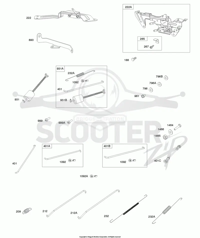 Control Brackets, Actuators, Springs, Links