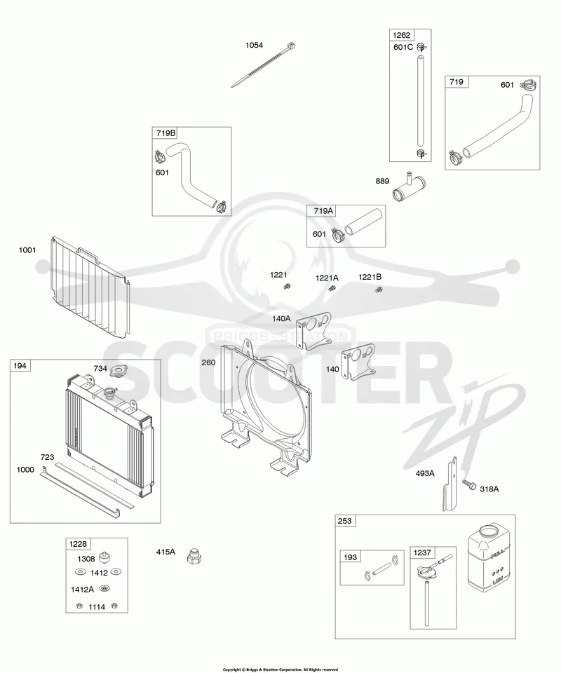 Radiator, Hoses, Brackets