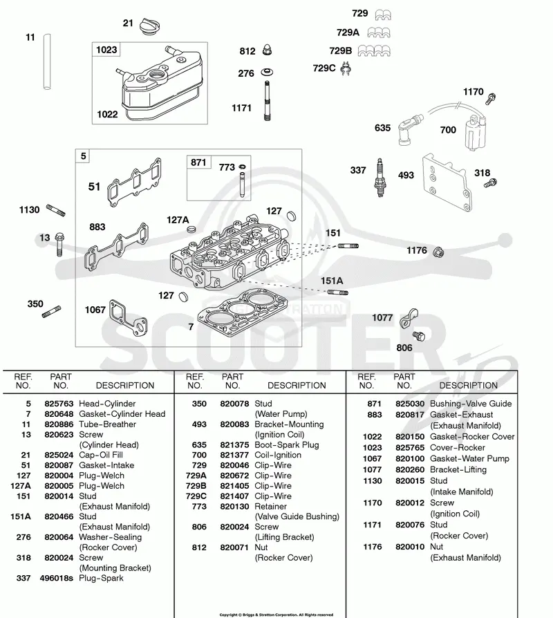 Cylinder Head, Rocker Cover, Ignition Coil