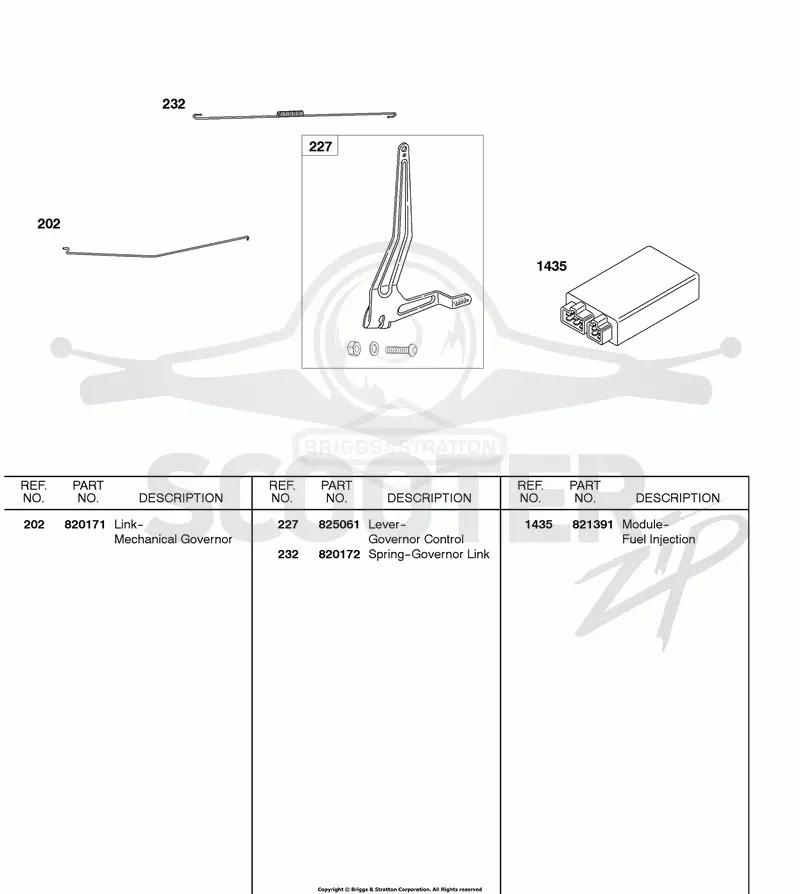Governor Control Lever, Fuel Injection Module