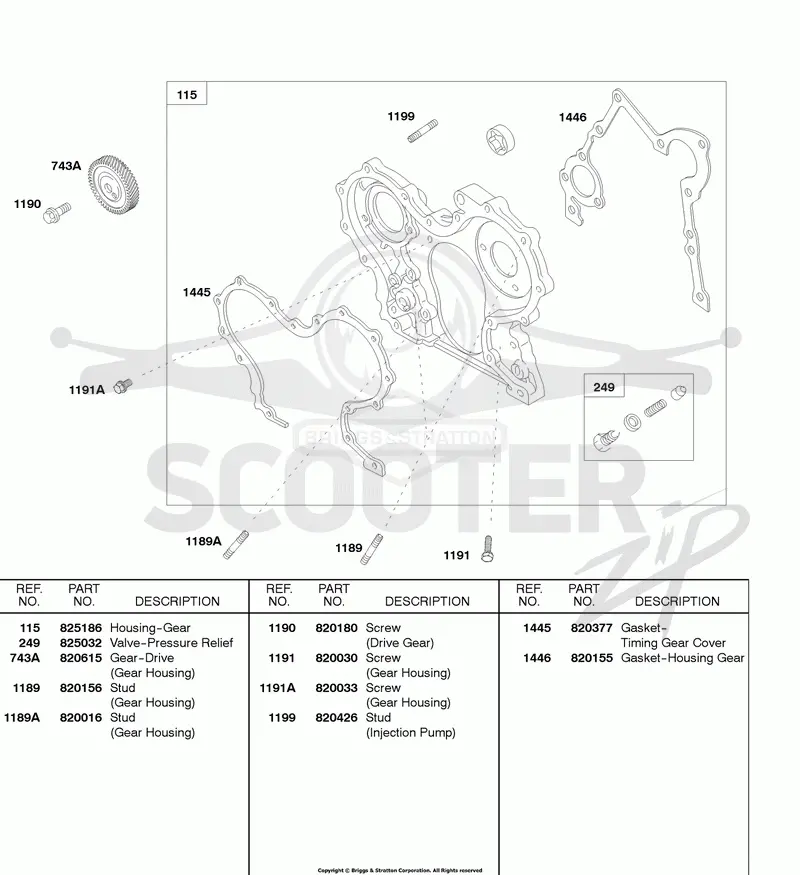 Gear Housing, Drive Gear