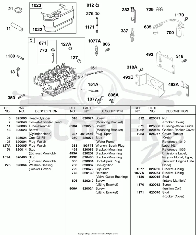 Rocker Cover, Cylinder Head, Ignition