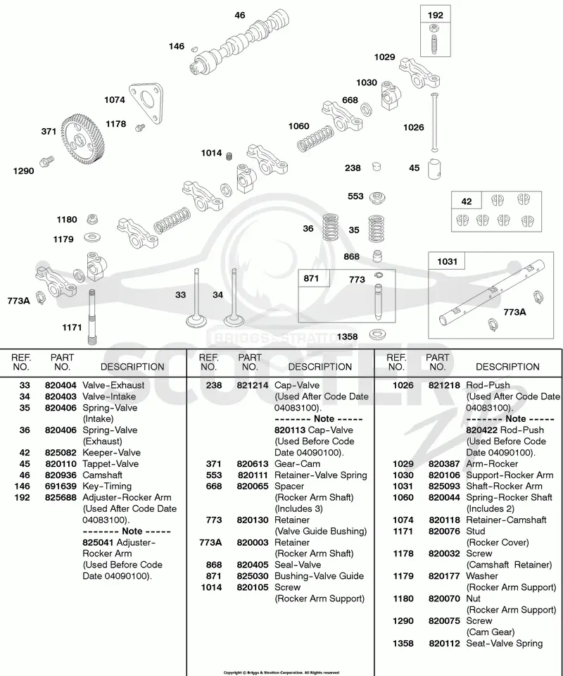 Camshaft, Rocker Arm Shaft