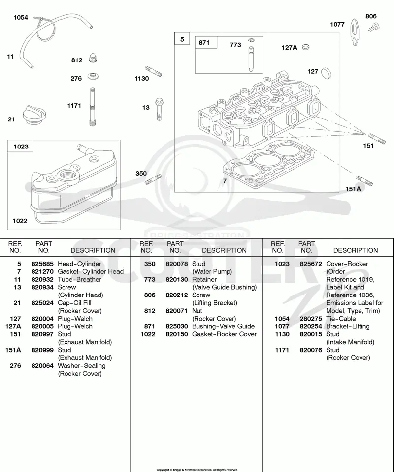 Cylinder Head, Rocker Cover