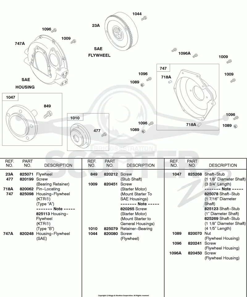 Flywheel Housing, Stub Shaft, SAE Flywheel
