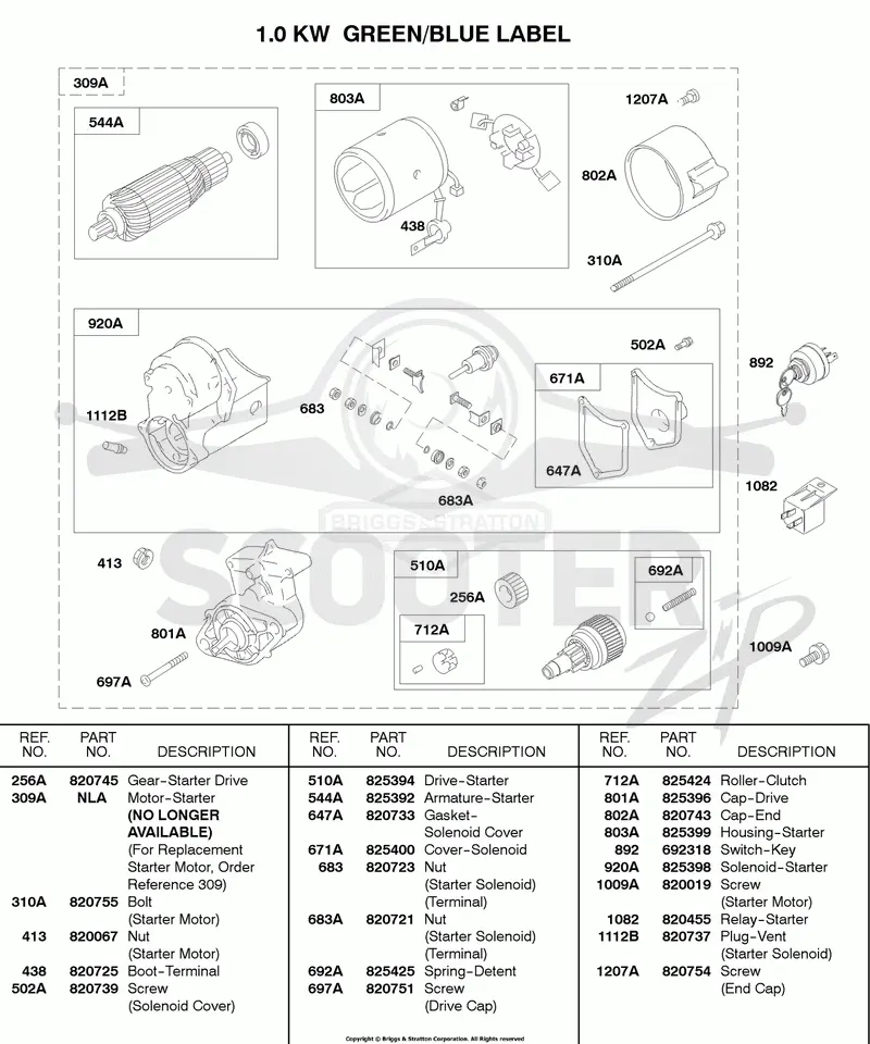 1.0 KW Starter Motor