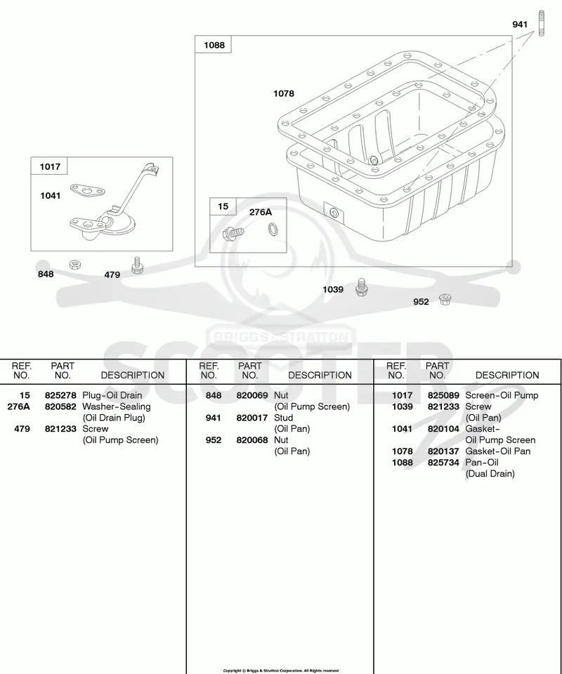 Oil Pan, Oil Screen