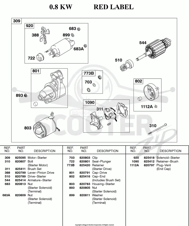 Starter Motor--0.8KW