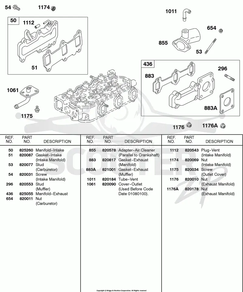 Intake Manifold, Exhaust Manifold