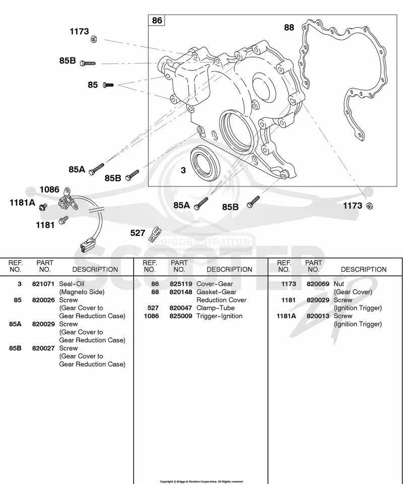 Gear Cover, Ignition Trigger