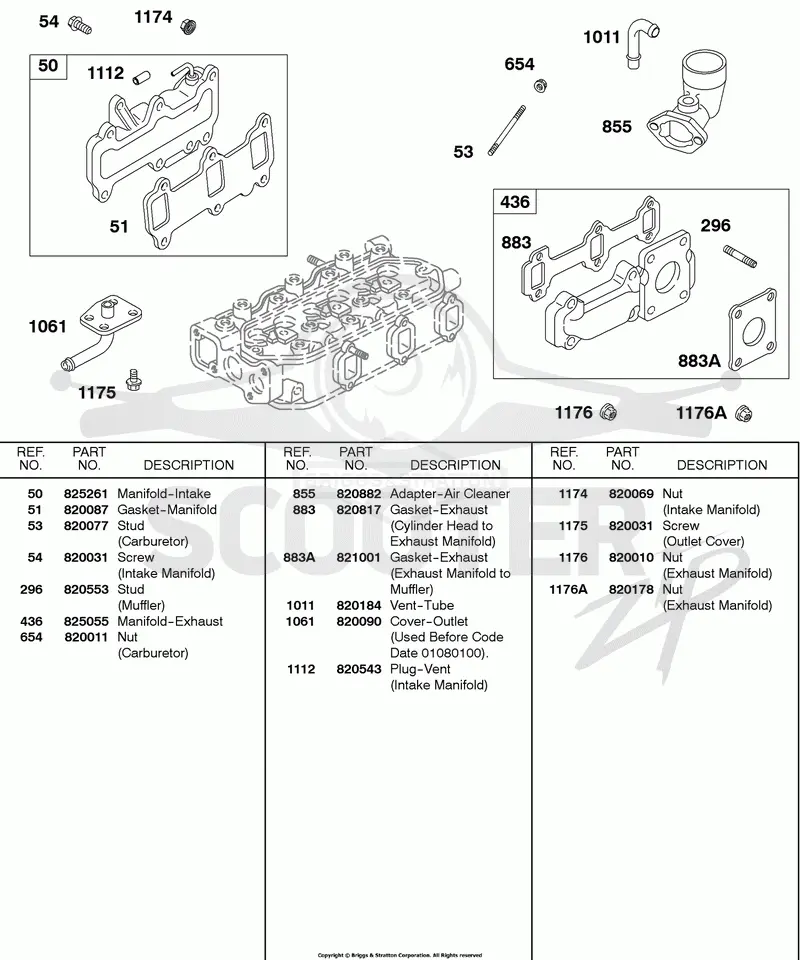 Intake Manifold, Exhaust Manifold