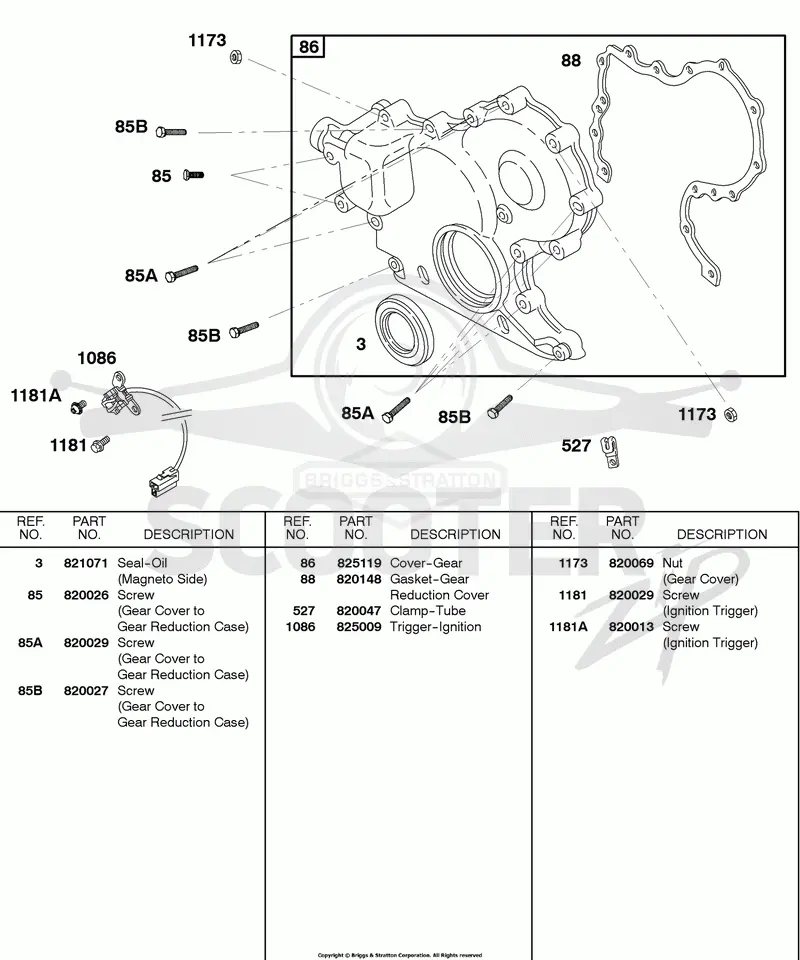 Gear Cover, Ignition Trigger