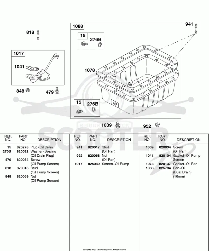 Oil Pan, Oil Pump Screen